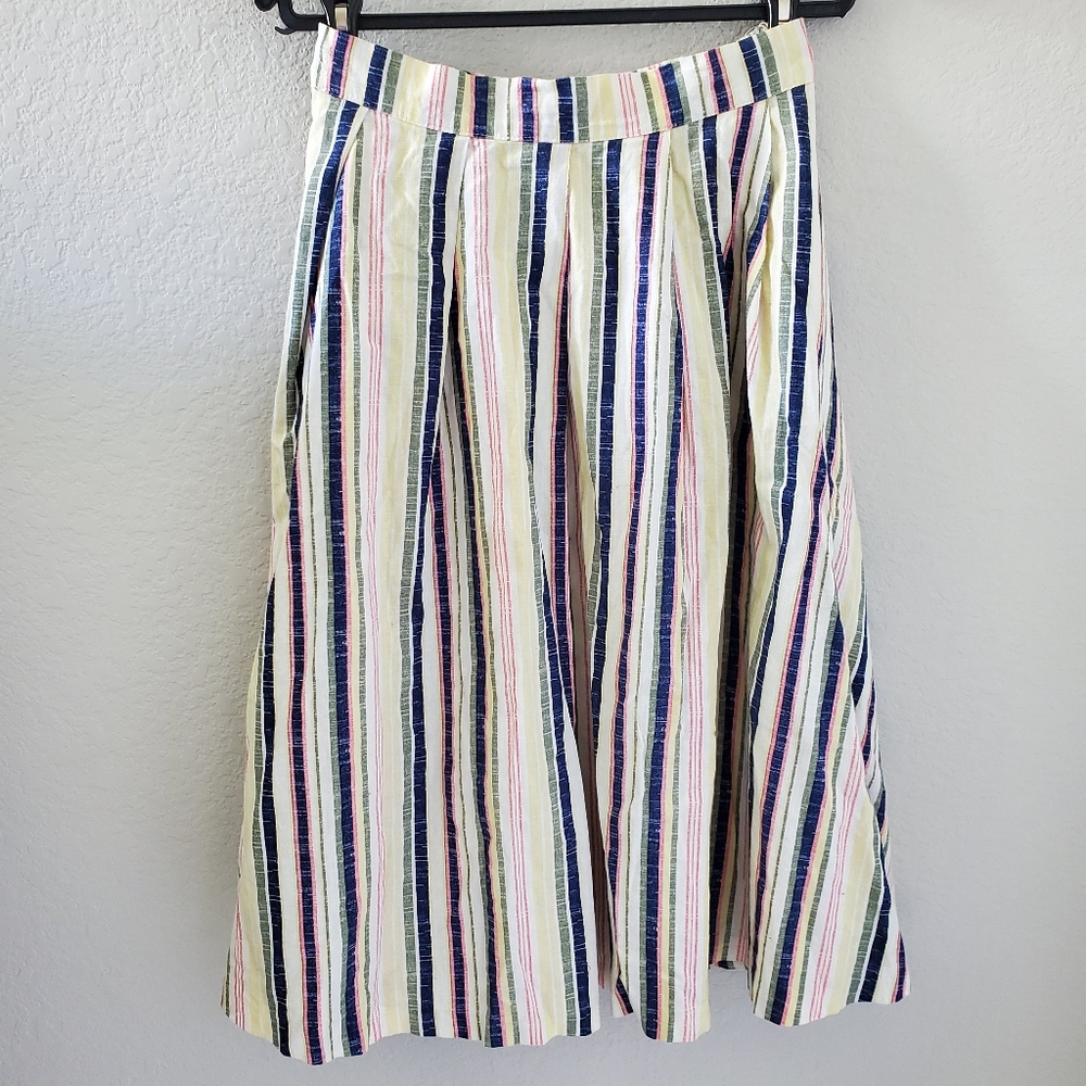 Pinkyotto striped A line knee length skirt